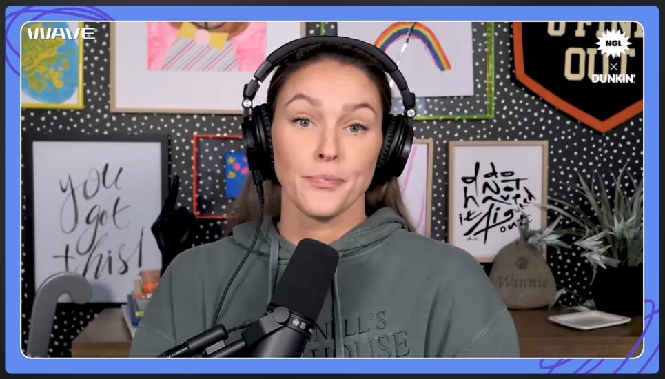 Kylie Kelce on her "Not Gonna Lie" podcast.
